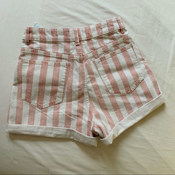 NWOT Zara Stripe Hi waist Shorts - Picture 2 of 3